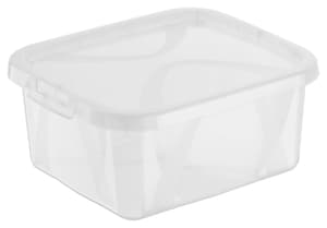 Arco Boîte de rangement 2l avec couvercle, Plastique (PP) sans BPA, transparent