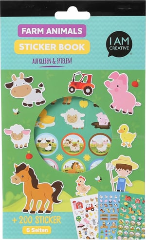 Stickerbook, Farm, 6 Blatt