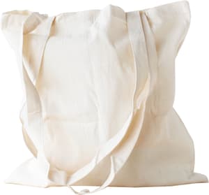 Borsa con manico lungo, tote bag, borsa in tessuto di cotone beige da dipingere, stampare e decorare, écru, 38 x 42 cm, 1 pz.
