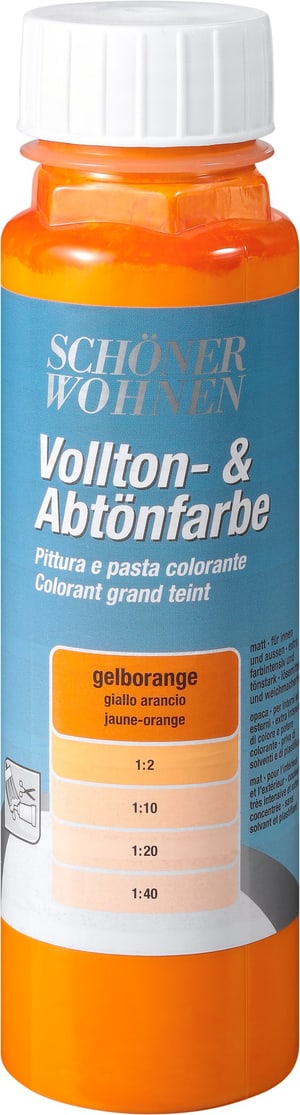 Vollton- und Abtönfarbe Gelborange 250 ml