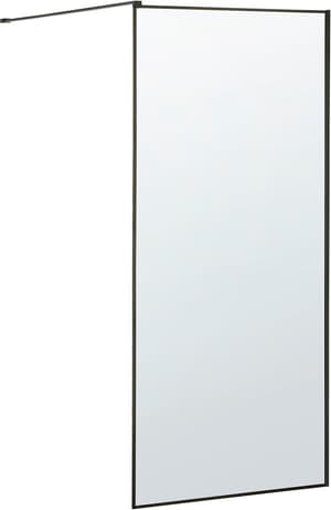 Duschwand aus Temperglas 80 x 190 cm schwarz WASPAM