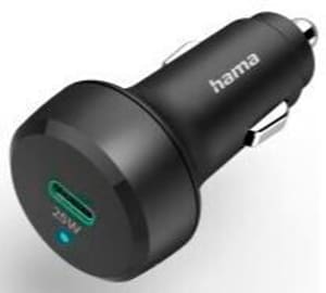 Chargeur rapide auto., USB-C, Power Delivery (PD)/Qualcomm, 25 W, noir