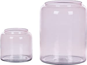 Set di 2 vasi da fiori vetro rosa 20/11 cm RASAM