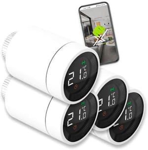 4er-Set smarter Heizkörper-Thermostat ZigBee 3.0