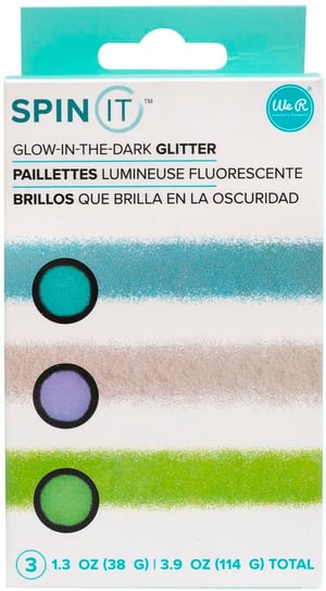 Set di glitter Keepers che brillano nel buio blu/verde/viola
