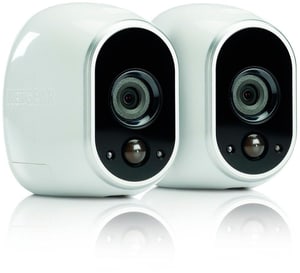 Système de sécurité avec 2 caméras HD blanc