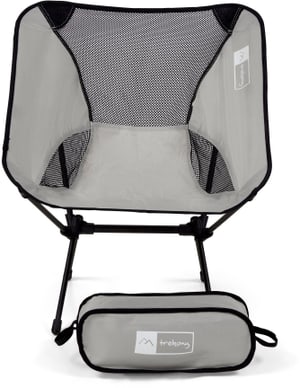 Chaise de camping Profond Gris Acier