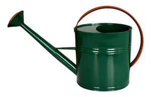 Arrosoir en zinc ovale vert + brun, 5 litres