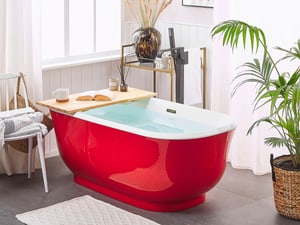 Vasca da bagno freestanding acrilico rosso 170 cm TESORO
