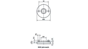 Rosette per maniglie interno/esterno GLUTZ glide/easyfix® 5620 CN/CG