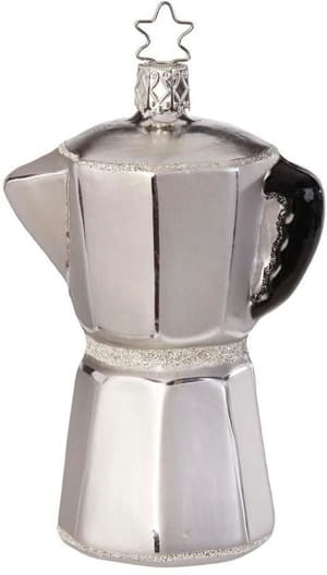 Boule de Noël Espresso Bialetti verre, H : 10.5 cm