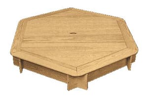 Sandkasten 6-eckig mit Holzdeckel
