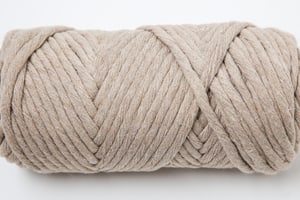 Spessa beige, filato Lalana per uncinetto, maglia, annodatura e macramè, beige, ca. 5 mm x 60 m, ca. 250 g, 1 gomitolo