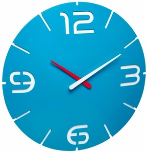 Orologio da parete radiocontrollato Contour Blu, Ø 35 cm