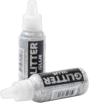 Glitter Glue 25 ml, silber