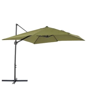 Parasol en porte-à-faux vert 2,45 x 2,45 m MONZA II