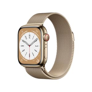 Watch Series 8 GPS + Cellular 45mm Gold Stainless Steel Case with Gold Milanese Loop