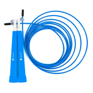 Corde à sauter en plastique 180cm ajustable + sac | Bleu