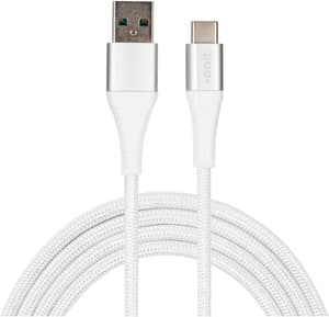 USB A - USB C, 1 m, Weiss