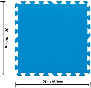 Protection de sol de piscine 50 cm x 50 cm, paquet de 9