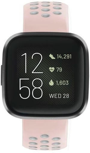 Cinturino sportivo per Fitbit Versa 2/Versa (Lite), Rosa/Grigio