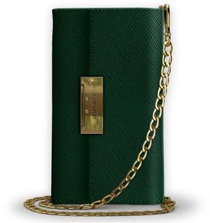 Apple iPhone SE2020/8/7/6s/6 Handtasche mit magn. Backcover Crossbody Wallet Saffiano green
