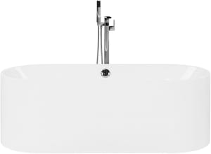 Badewanne freistehend weiss oval 170 x 75 cm CATALINA