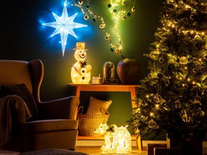 Outdoor Weihnachtsbeleuchtung LED weiss Schneemann 50 cm KUMPU