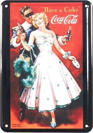 Werbe-Blechschild Coca Cola Have a Coke