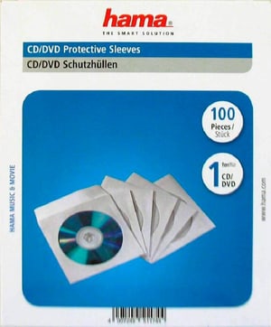 Buste di carta per CD/DVD, confezione da 100 pezzi