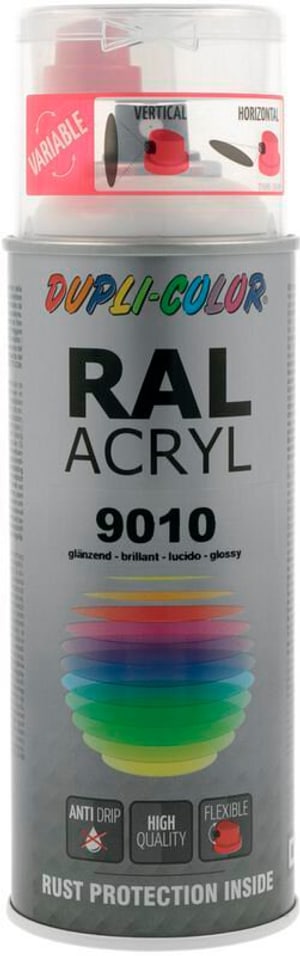 Peinture acrylique brillant RAL 9010 blanc pur