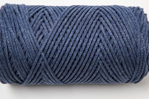 Lady Chain jeans, Lalana Kettengarn zum Häkeln, Stricken, Knüpfen & Makramee Projekte, Blaugrau, ca. 2 mm x 100 m, ca. 200 g, 1 Strang