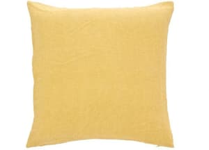 Cuscino in lino 50 cm x 50 cm, giallo
