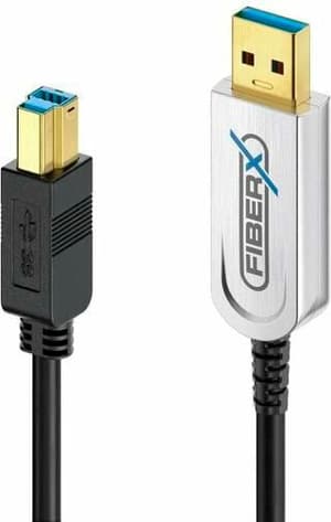 Cavo USB 3.1 Gen2, Fibra, 10Gbps USB A - USB B 20 m