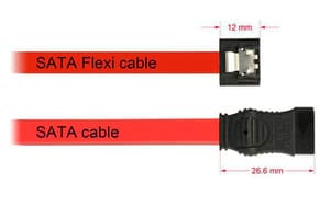SATA3-Kabel rot, Clip, flexibel, 10 cm