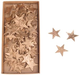 Stelle di betulla 4cm 4cm, betulla, circa 60 pezzi, oro