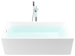 Baignoire îlot blanche rectangle 169 x 80 cm GOCTA