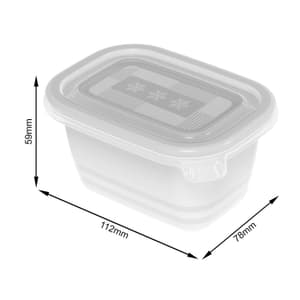 FREEZE Set di 6 box freezer 0,25l con coperchio, Plastica (PP) senza BPA, trasparente, 6 x 0.25l