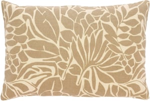 Coussin Abstract Leaves 60 cm x 40 cm, Beige
