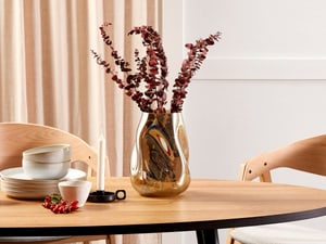 Vase à fleurs en verre 27 cm marron IMEROS