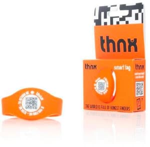 thnx tag bracelet SOS Orange