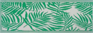 Outdoor Teppich grün 60 x 105 cm Palmenmuster KOTA