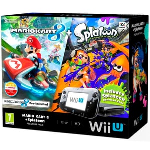 Wii U Console 32Go incl. Mario Kart 8 & Splatoon