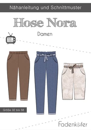 Papierschnittmuster Hose Nora