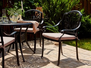 Set di 4 sedie da giardino nero ANCONA