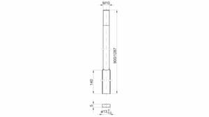 Bacchette rotonde PLANET per catenaccio d'incassare a filo con leva MSL 1807