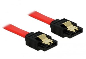 Câble SATA3 rouge, clip, 20 cm