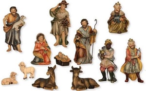 Krippenfiguren Johannes 12 Figuren, H: 8 cm, Polyresin