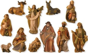 Krippenfiguren 15 Figuren, H: 11 cm, Polyresin