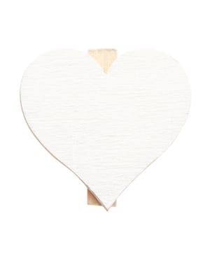 Ganci di legno a forma di cuore, 6 pezzi